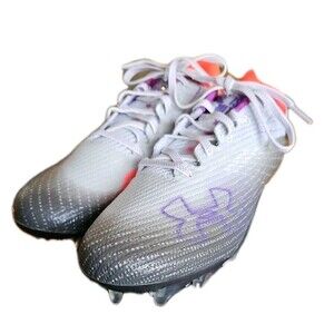 Under Armour UA Blur Smoke MC Womens Gray Purple Soccer Cleats Shoes SZ 9.5